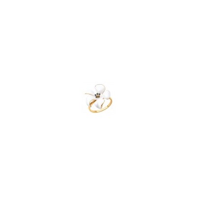 Кольцо из золочёного серебра с эмалью, 93010929