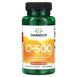 Swanson Витамин C с Шиповником - 500 мг - 100 капсул - Swanson