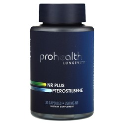ProHealth Longevity NR Plus Птеростильбен, 250 мг, 30 капсул