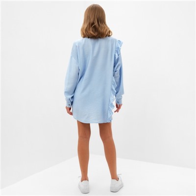 Костюм женский (блузка, шорты) MINAKU: Casual Collection цвет голубой , р-р 46