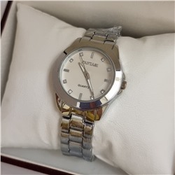 Наручные часы с металлическим браслетом, цвет циферблата шампань, Ч302450, арт.126.035
