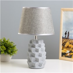 Настольная лампа "Айрис" Е14 40Вт серый 20х20х33 см