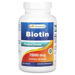 Best Naturals Биотин - 10000мкг - 365 таблеток - Best Naturals