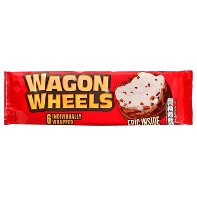 Печенье глазированное “Wagon Wheels” с суфле и ароматом шоколада, 228,6 г