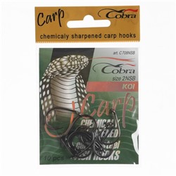 Крючки Cobra CARP KOI, серия 708, цвет NSB, № 02, 10 шт.