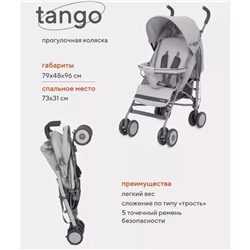 Коляска детская RANT basic Tango, цвет Silver Grey