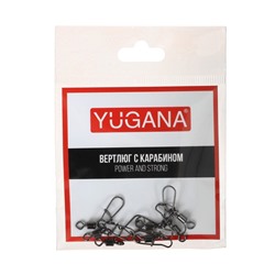 Карабин с вертлюгом YUGANA Swivel with Snap №5, 22 кг, 7 шт.