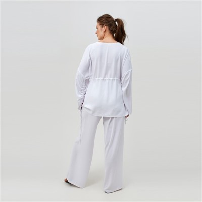 Костюм женский (туника, брюки) MINAKU: Casual Collection цвет белый, размер 48