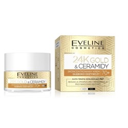 Eveline "24K Gold&Ceramides" 70+ Концентрированный глубоко питательный крем день/ночь (50мл).30