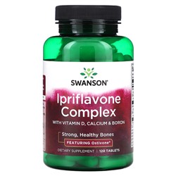 Swanson Комплекс иприфлавонов с витамином D, кальцием и бором, 120 таблеток