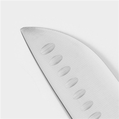 Нож кухонный сантоку Magistro Fedelaso, длина лезвия 17,8 см, цвет чёрный