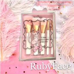 Набор кистей для макияжа Ruby Face 5 Brush Set White