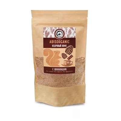 Кедровый кофе ABISORGANIC с шоколадом без сахара и кофеина, 100г