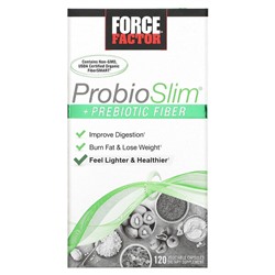 Force Factor ProbioSlim, + пребиотическая клетчатка, 120 растительных капсул