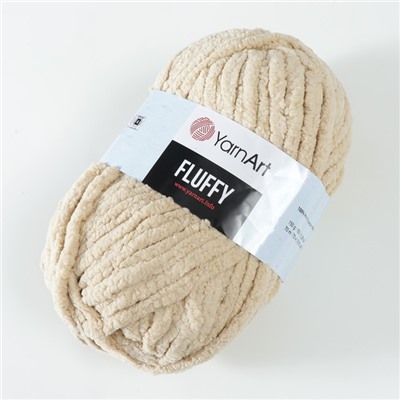 Пряжа "Fluffy" 100% микрополиэстер 70м/150гр (721 св.бежевый)