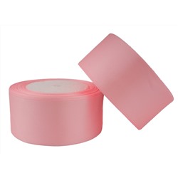 Однотонная атласная лента (розовый), 40мм * 25 ярдов (+-1м)