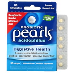 Nature's Way Probiotic Pearls Acidophilus, 1 миллиард, 30 мягких таблеток