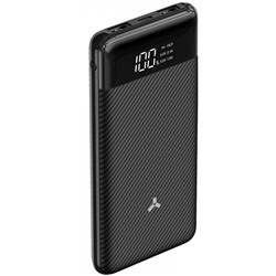 Внешний аккумулятор Accesstyle Seashell 10PD, 10000 мАч, 2 USB, 2.1 А, дисплей, черный