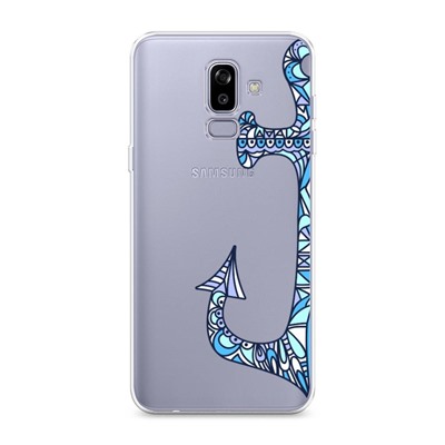 Силиконовый чехол Узорчатый якорь на Samsung Galaxy J8