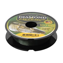 Леска монофильная Salмo Diaмond EXELENCE, диаметр 0.15 мм, тест 2.25 кг, 100 м, зелёная