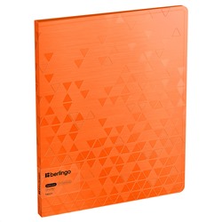 Папка с 20 вкладышами Berlingo "Neon", 17мм, 1000мкм, оранжевый неон, с внутр. карманом DB4_20394