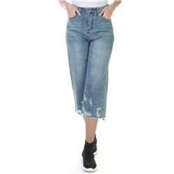 7306 Бриджи джинсовые женские (80% хлопок, 20% полиэстер)