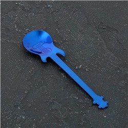 Ложка десертная из нержавеющей стали Magistro «Гитара», длина 12 см, цвет синий