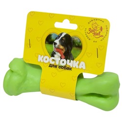 Игрушка "Кость литая" средняя Зооник 15,8 см, пластикат, салатовая