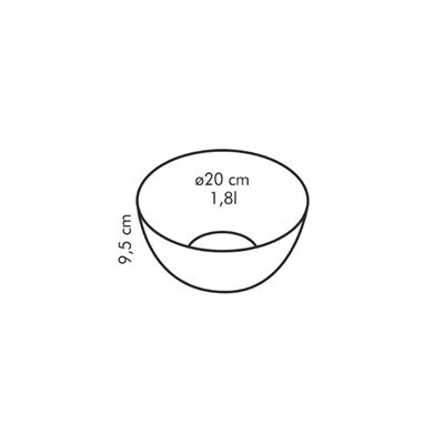 Стеклянная миска Tescoma Giro, d=20 см