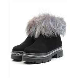 04-M20-5041 Ботинки зимние женские (натуральная замша, натуральный мех)