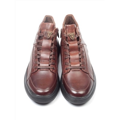 01-550A-5 Ботинки демисезонные мужские (натуральная кожа, байка)