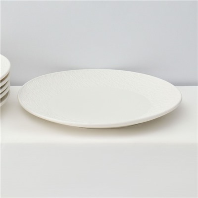Набор тарелок десертных фарфоровых Magistro Lofty, 6 предметов: d=20 см, цвет белый