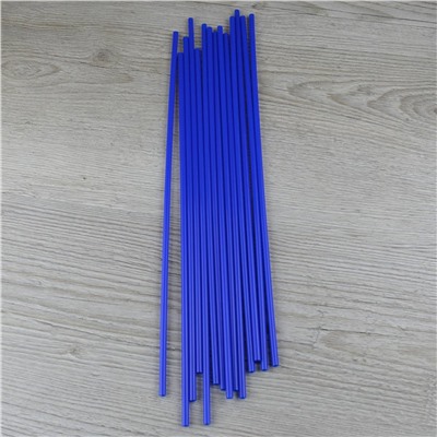 Палочки для сахарной ваты пластиковые 37 см 100 шт Синие