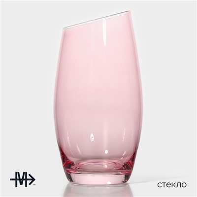 Набор стаканов стеклянных Magistro «Иллюзия», 475 мл, 8×15 см, 6 шт, цвет розовый