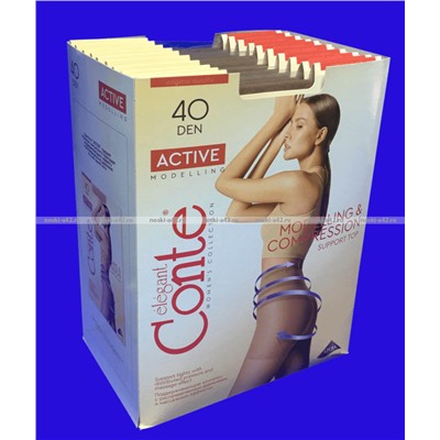 Капроновые колготки Conte ACTIVE 40 корректирующие bronz