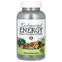 KAL Усиленная Энергия, Мультивитамины на основе цельных продуктов - 180 вегетарианских таблеток - KAL