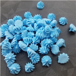 Фигурка сахарная Цветочки-безе 40 г (голубые)