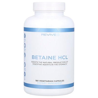 RéVive Бетаин HCL, 180 вегетарианских капсул