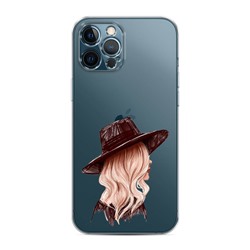 Силиконовый чехол Девушка в шляпе на iPhone 12 Pro Max