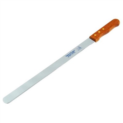 Нож для бисквита с мелкими зубцами 48 см деревянная ручка