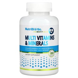 NutriBiotic Essentials, Мультивитамины и минералы, 180 капсул