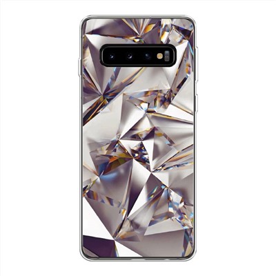 Силиконовый чехол Бриллианты на Samsung Galaxy S10 Plus