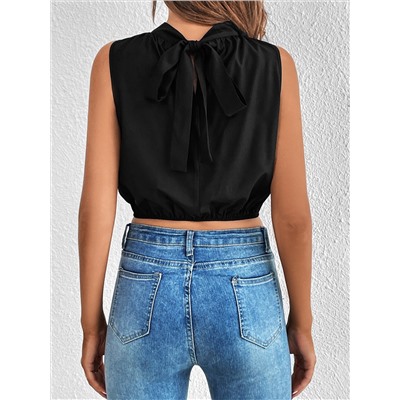 SHEIN Tall Crop Bluse mit Band hinten