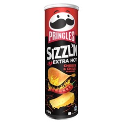 Чипсы Pringles Sizzl'n Extra hot Cheese & Chilli (со вкусом сыра и перца чили) 180 гр