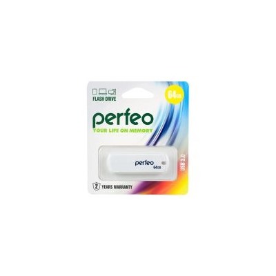 64Gb Perfeo C05 White USB 2.0 (PF-C05W064)