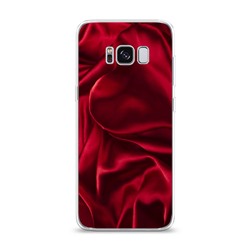 Силиконовый чехол Текстура красный шелк на Samsung Galaxy S8
