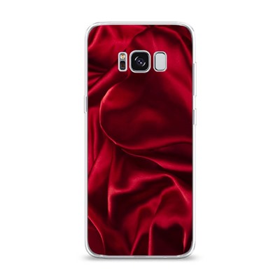Силиконовый чехол Текстура красный шелк на Samsung Galaxy S8