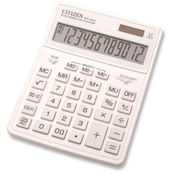 Калькулятор настольный Citizen 12 разрядов, двойное питание, 155*204*33мм, белый SDC444XRWHE