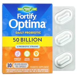 Nature's Way Fortify Optima Пробиотик - 50 миллиардов КОЕ - 30 капсул с замедленным высвобождением - Nature's Way