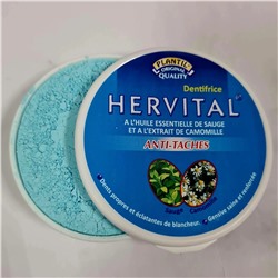 Зубной порошок для уменьшения чувствительности зубов Hervital голубой